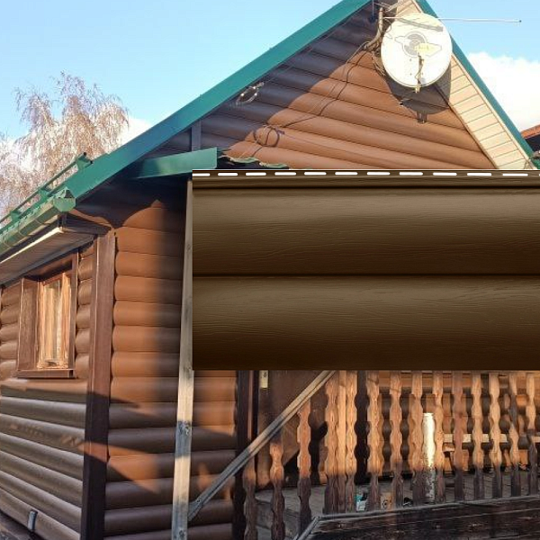 Панель акриловая двухпереломная Blockhouse АП 3100х320мм 0.99м2 Орех темный