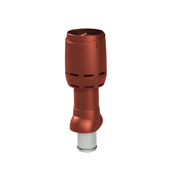 Вентиляционная труба Vilpe FLOW 125/160ИЗ/500 с колпаком (вытяжка) красный 350048