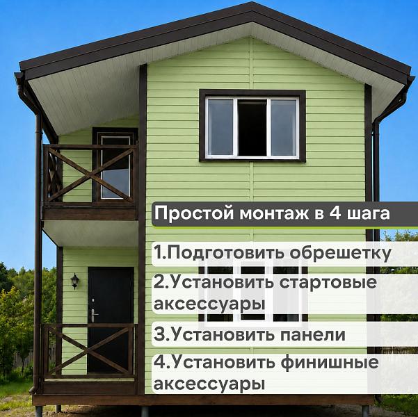 Docke ПРЕМИУМ Сайдинг D4.5D 3600х232мм 0.84м2 Киви