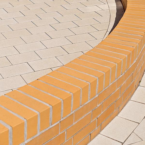 Тротуарный кирпич Westerwalder Klinker Classic 200x100x40мм PK81 Niederlausitzer Gelb 