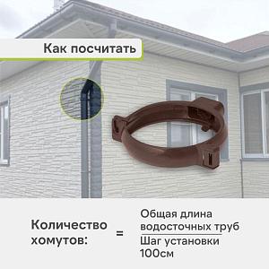 Хомут трубный Альта-Профиль "Элит" ПВХ  — Коричневый