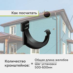 Docke ЛЮКС Кронштейн желоба ПВХ  — Карбон