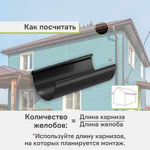 Docke ЛЮКС Желоб водосточный 1500мм  — Карбон