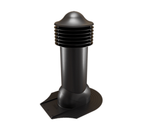 Купить Труба вентиляционная Viotto для мягкой кровли при монтаже (утепленная, d150 мм, h650 мм) RAL 9005 Черный в Иркутске