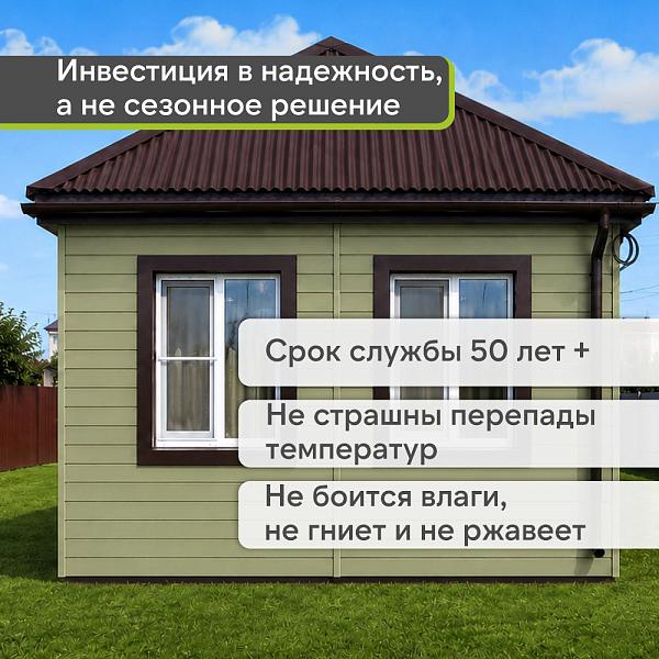 Docke ПРЕМИУМ Сайдинг D6S Брус 3600х300 1.08м2 Кипарис