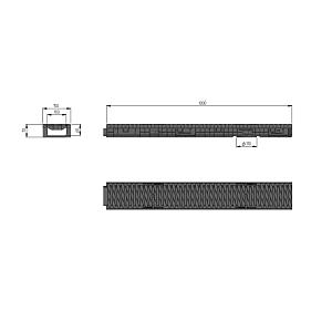 Купить Лоток водоотводный пластиковый DN100 H70 B125 Aquastok Master (комплект) 1000х148х70мм 110701 в Иркутске