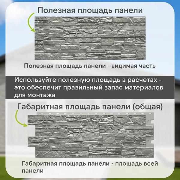 Панель Docke ПРЕМИУМ ШТАЙН 1196х426мм 0.44м2 Базальт