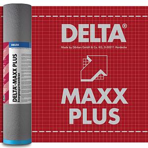 DELTA-MAXX PLUS мембрана диффузионная энергосберегающая с самоклеящейся лентой 1.5x50м (75м2), рул.