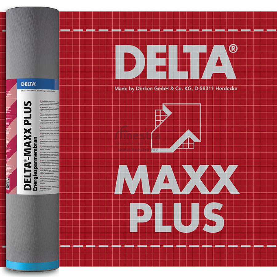 DELTA-MAXX PLUS мембрана диффузионная энергосберегающая с самоклеящейся лентой 1.5x50м (75м2), рул.