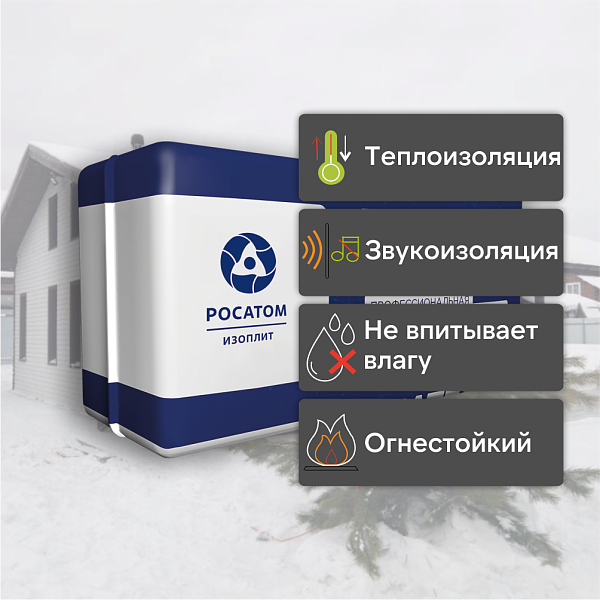 Базальтовая теплоизоляция UMATEX Termo Smart (XL) 50 1200x600мм (0.576м3), уп.
