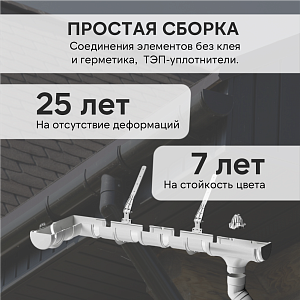 Купить Комплект водосточной системы Docke PREMIUM 120х85мм, 6х3м Пломбир в Иркутске
