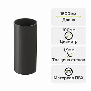 Docke ЛЮКС Труба водосточная 1500мм — Графит Docke ЛЮКС Труба водосточная 1500мм — Графит