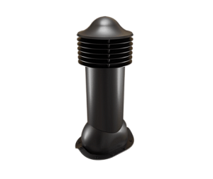 Купить Труба вентиляционная Viotto для металлочерепицы (утепленная, d125 мм, h650 мм) RAL 9005 Черный в Иркутске
