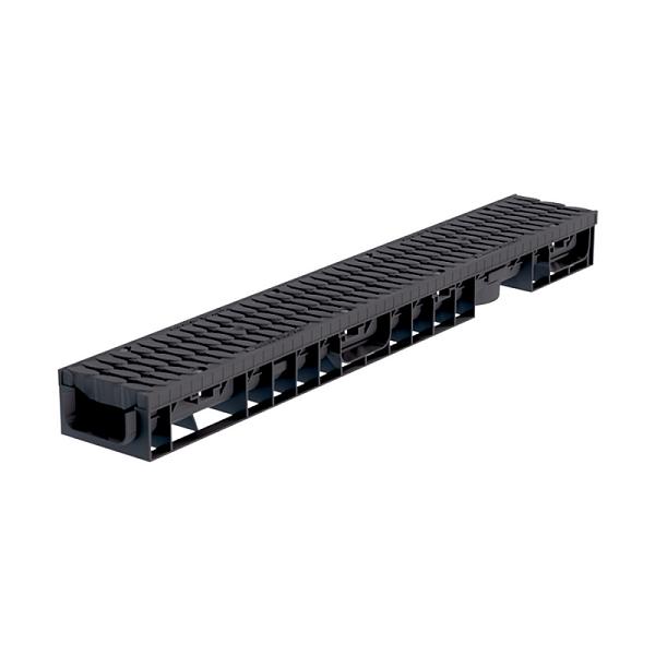 Лоток водоотводный пластиковый DN100 H70 B125 Aquastok Master (комплект) 1000х148х70мм 110701