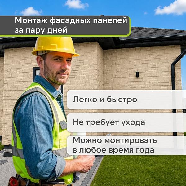 Панель Docke СТАНДАРТ БУРГ 1070x470мм 0.42м2 Кремовый