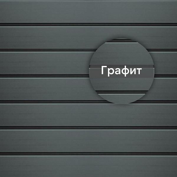 Docke ПРЕМИУМ Сайдинг D6S Брус 3600х300 1.08м2 Графит