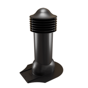 Купить Труба вентиляционная Viotto для мягкой кровли при монтаже (утепленная, d125 мм, h650 мм) RAL 9005 Черный в Иркутске
