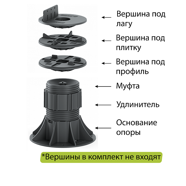 Регулируемая опора Basis Professional BP-4 (139-238мм) (O2+U2+M2)