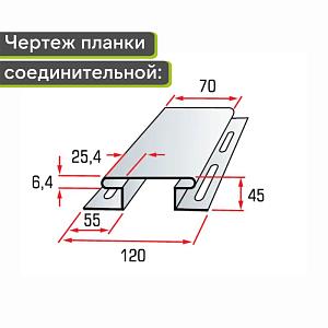 Планка соединительная К-18 - ВН "КАРЕЛИЯ" 3000мм  — Ясень