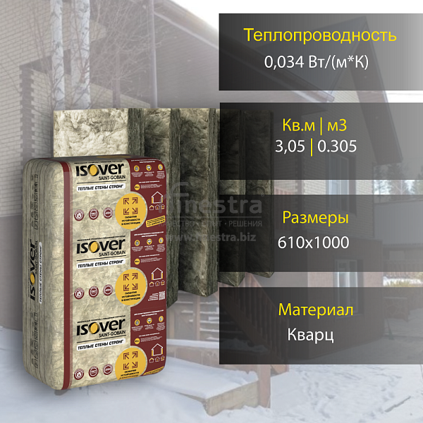 Теплоизоляция Isover Теплые Стены Стронг