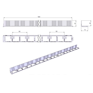 Пластиковый бордюр FlexCurb 60 черный 1521х75х69 Aquastok 60462