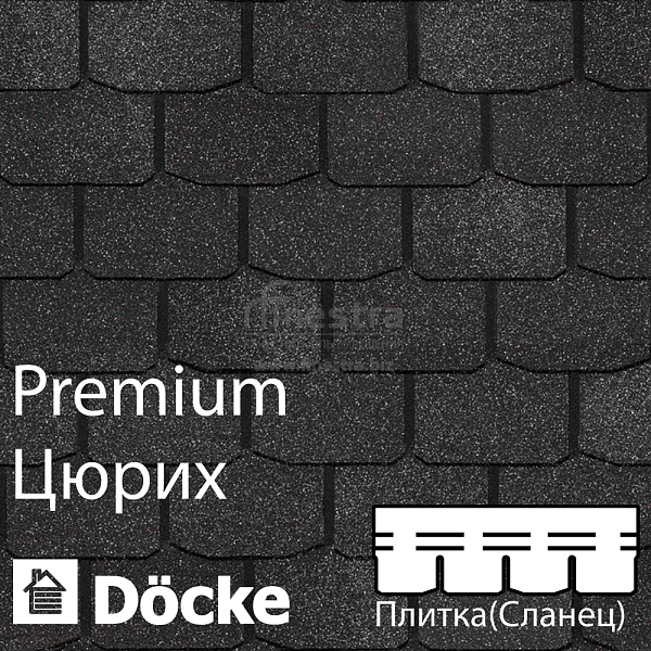 Гибкая черепица Docke PIE PREMIUM Цюрих 3.1м2/уп