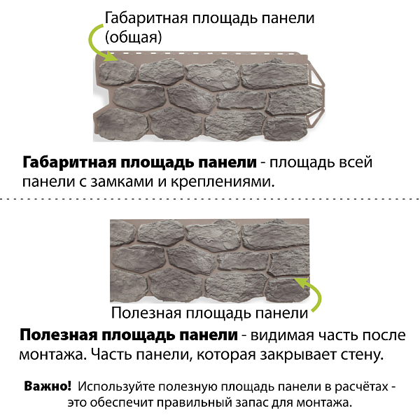 Фасадная панель (бутовый камень) Альта-Профиль 1130х470х27мм 0.45м2 Скандинавский