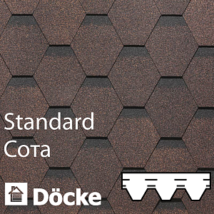 Гибкая черепица Docke PIE STANDARD коллекция Сота 3м2/уп