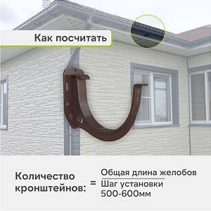 Кронштейн желоба Альта-Профиль Элит ПВХ  — Коричневый