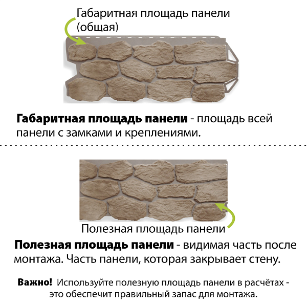 Фасадная панель (бутовый камень) Альта-Профиль 1130х470х27мм 0.45м2 Нормандский