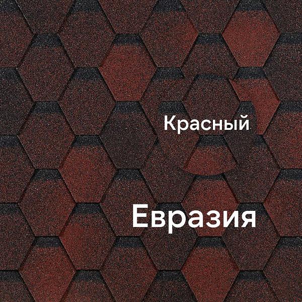 Гибкая черепица Docke ЕВРАЗИЯ Шестигранник 3м2/уп Красный