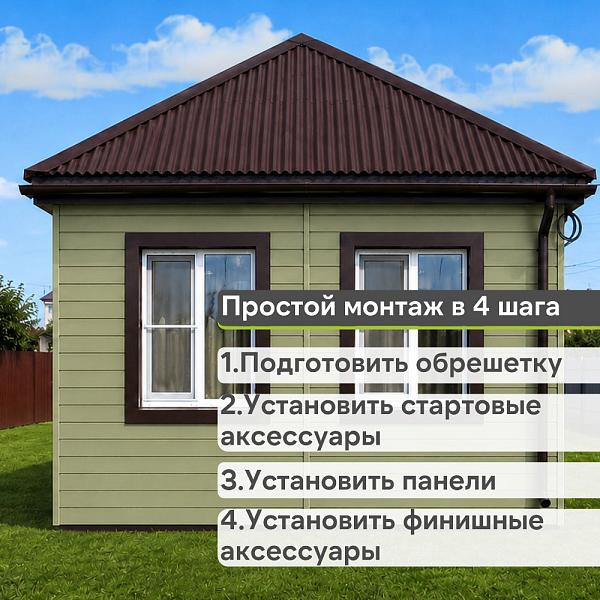 Docke ПРЕМИУМ Сайдинг D6S Брус 3600х300 1.08м2 Кипарис