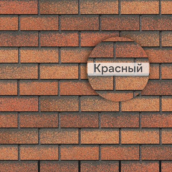 Фасадная битумная плитка Docke СТАНДАРТ БРИК 2,5 м2/уп Красный