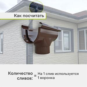 Воронка 82мм Альта-Профиль Элит ПВХ  — Коричневая