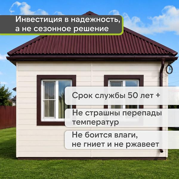 Docke ПРЕМИУМ Сайдинг D6S Брус 3600х300 1.08м2 Пломбир
