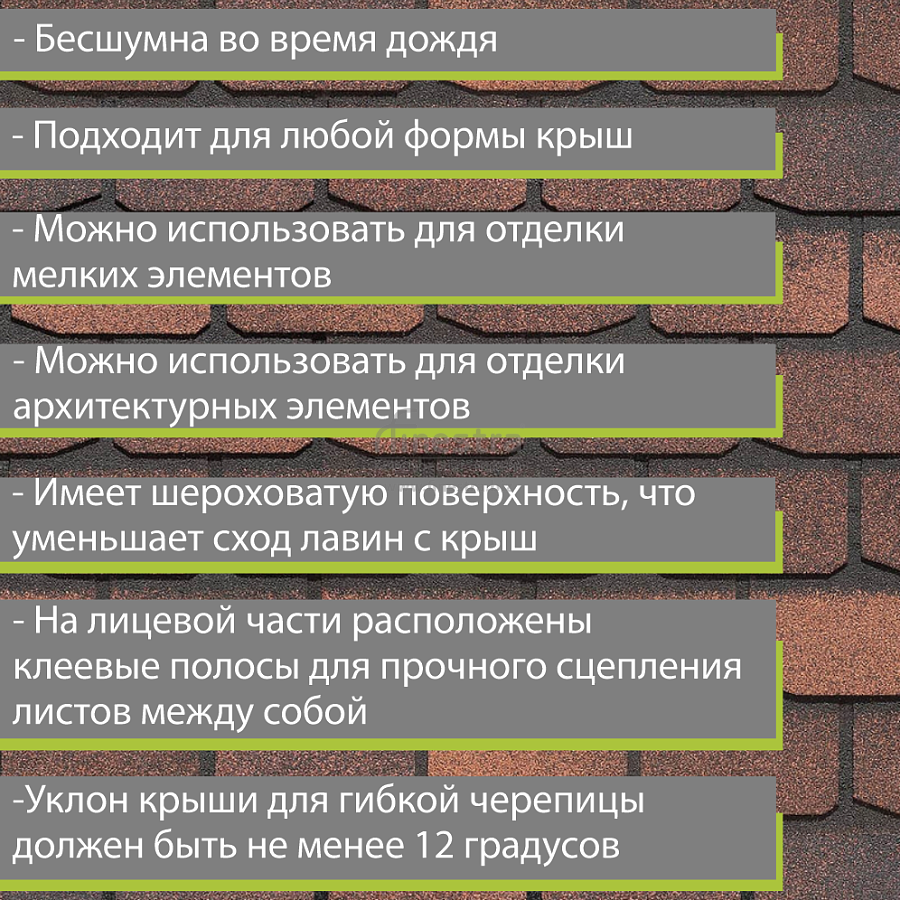 Гибкая черепица Docke PIE PREMIUM Женева 3.1м2/уп