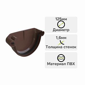 Заглушка Альта-Профиль "Элит" ПВХ  — Коричневая
