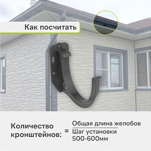 Кронштейн желоба Альта-Профиль Элит ПВХ  — Графит