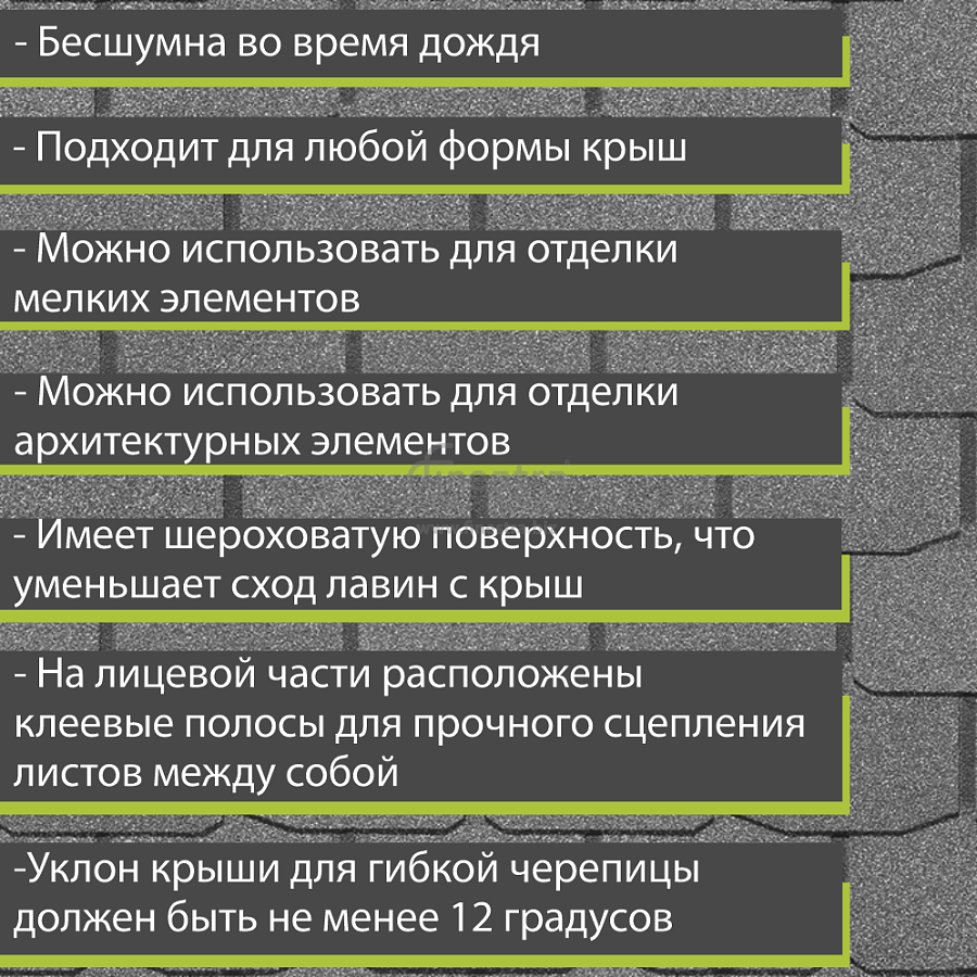 Гибкая черепица Docke PIE PREMIUM Цюрих 3.1м2/уп