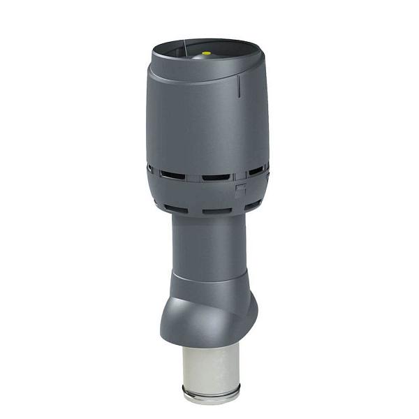 Вентиляционная труба Vilpe FLOW 125/160ИЗ/500 с колпаком (вытяжка) серый 350047