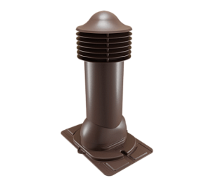 Купить Труба вентиляционная Viotto с универсальным проходным элементом (утепленная, d150 мм, h650 мм) RAL 8017 Шоколад в Иркутске