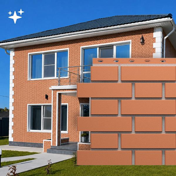 Панель Docke СТАНДАРТ ФЛЕМИШ 1183x443мм 0.46м2 Красный