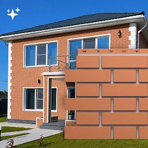 Панель Docke СТАНДАРТ ФЛЕМИШ 1183x443мм 0.46м2  — Красный