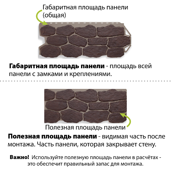 Фасадная панель (бутовый камень) Альта-Профиль 1130х470х27мм 0.45м2 Датский