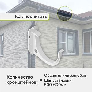 Кронштейн желоба Альта-Профиль Элит ПВХ  — Белый