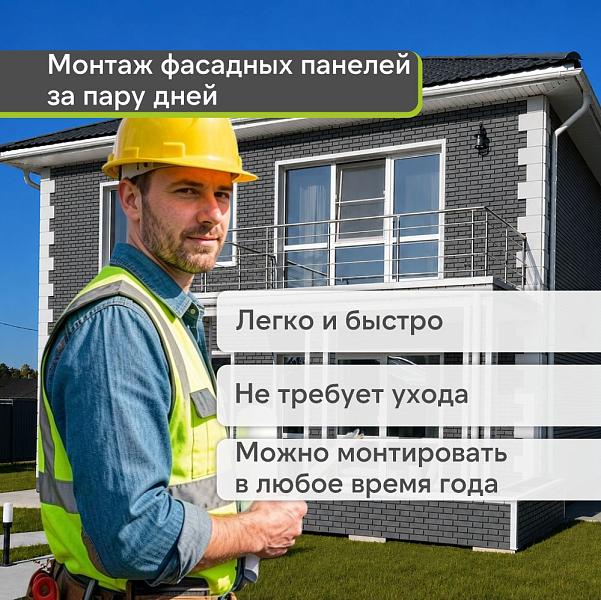 Панель Docke СТАНДАРТ ФЛЕМИШ 1183x443мм 0.46м2 Темно-серый