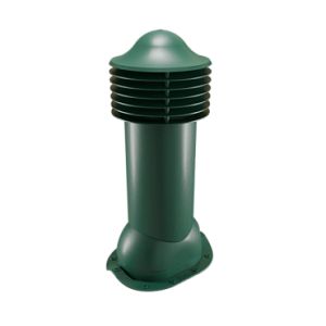 Купить Труба вентиляционная Viotto для металлочерепицы (утепленная, d125 мм, h650 мм) RAL 6005 Зеленый мох в Иркутске
