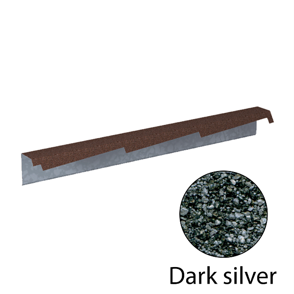 Фронтонная планка резная правая Gerard 1200мм Dark silver
