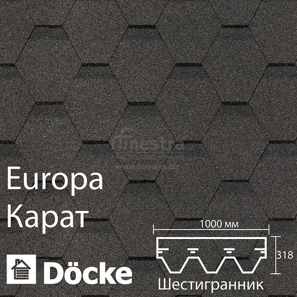 Гибкая черепица Docke PIE EUROPA KARAT 3м2/уп